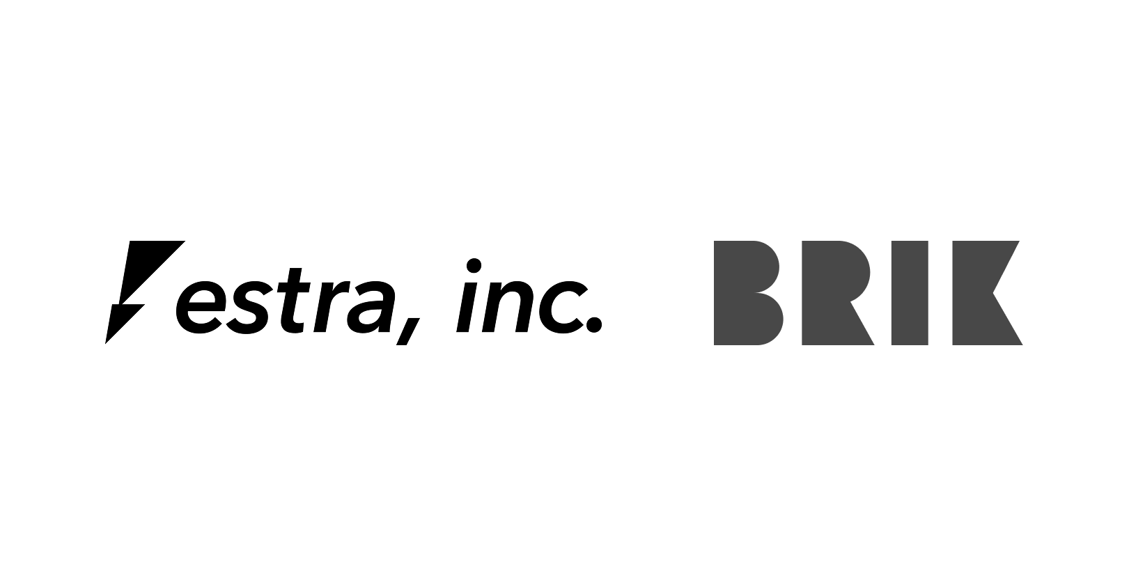 estra, inc. と BRIK のロゴ